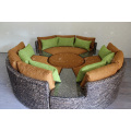 Stunning Design Water Hyacinth Large Round Sofa Set For Indoor or Living Room Natural Wicker Furniture